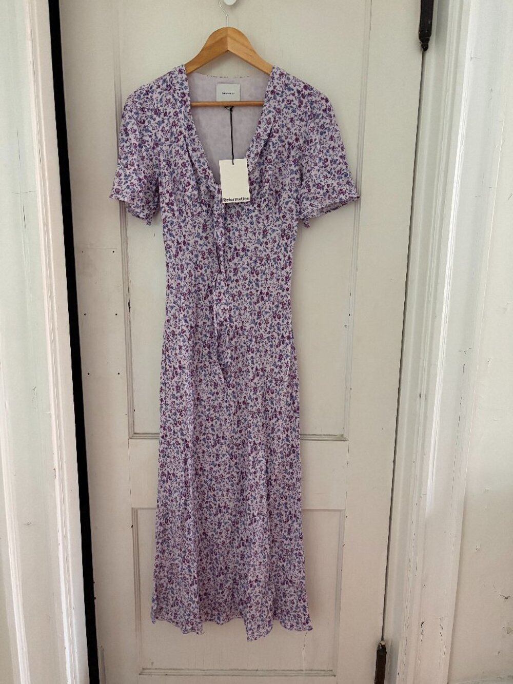 Reformation Tyra Dress Purple - Size 4
